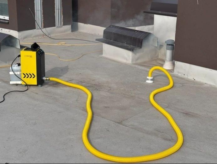 Postavljanje Trotec FS200 uređaja na krovu - priprema za ispitivanje