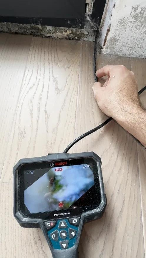 Bosch endoskopska kamera - pregled spoja stolarije i poda